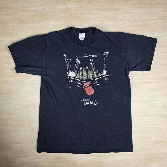 The Rolling Stones A Bigger Bang Tour Europe Milano Shirt Double Side 2006 Large
